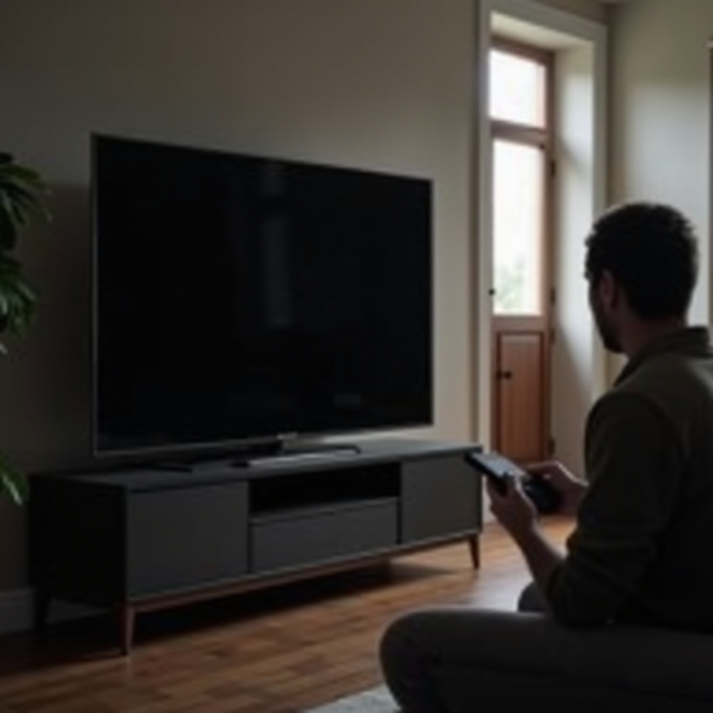 Televize TCL, bílé světlo bliká, žádný obraz