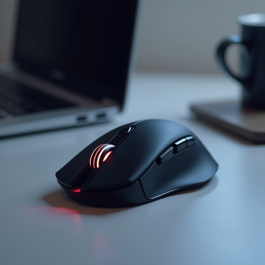 Gaming-Maus mit 4 Seitentasten kabellos