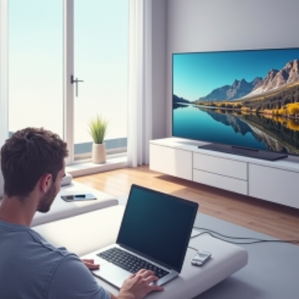 wie man einen Laptop auf einem Samsung Smart TV anschaut
