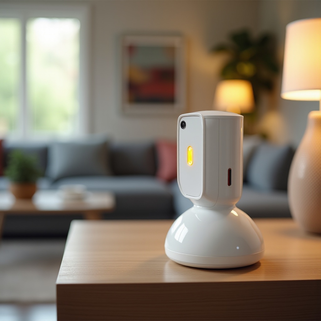 luce gialla della videocamera Simplisafe