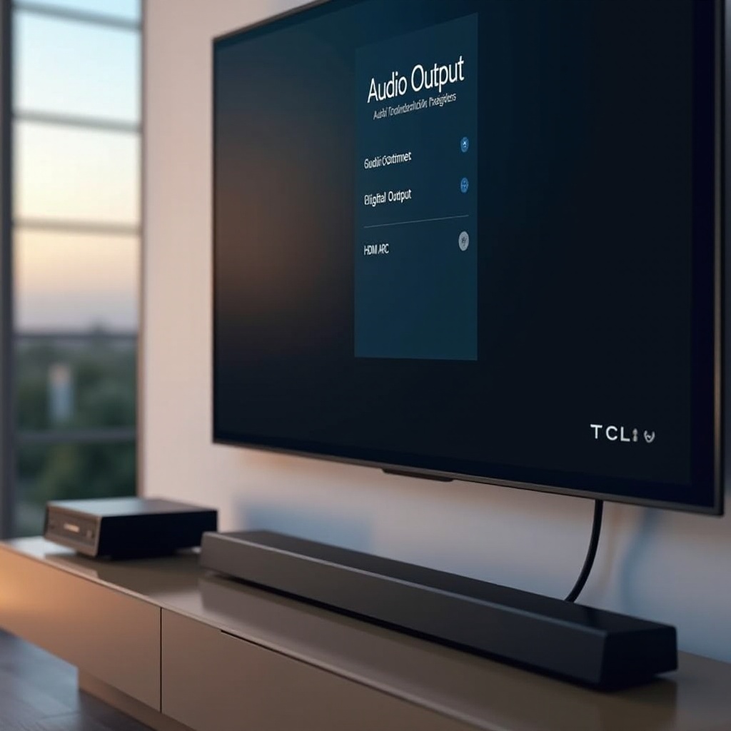 ustawienia wyjścia audio TCL