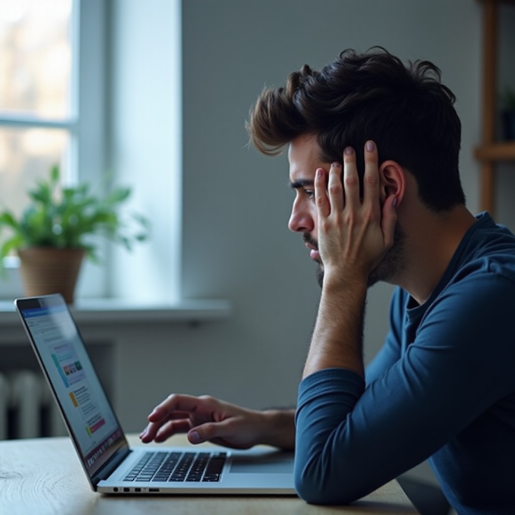 Der Cursor ist die ganze Zeit auf Chrome MacBook.