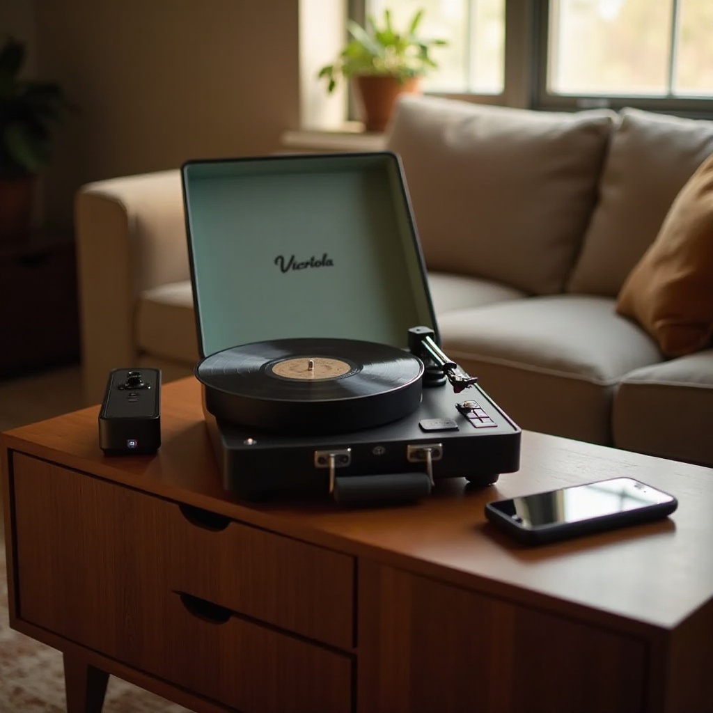 Odtwarzacz płyt Victrola z Bluetooth przerywa